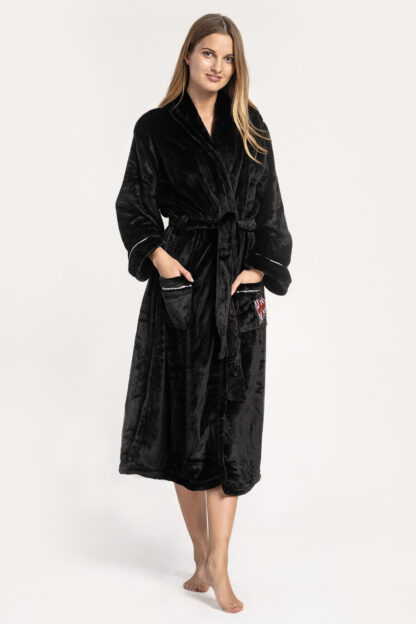 Dámský župan DKNY Signature robe černý